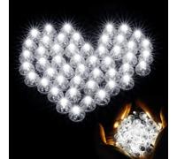 Lot de 100 ballons LED ronds - Mini lumières LED multicolores - Pour fête clignotante - Pour lanterne en papier - Décoration de mariage et de Noël