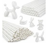 Lot de 100 ballons longs en latex épais pour modélisation animale, guirlande d'arche de ballons, décorations d'anniversaire, de mariage, de Noël, blanc
