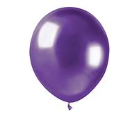 Lot de 100 ballons métalliques en latex naturel de qualité supérieure A50 (Ø 13 cm / 5 "), violet métallisé
