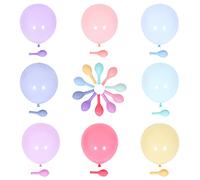 Lot de 100 ballons pastel de 30,5 cm, en latex, multicolores, arc-en-ciel, pour anniversaire, licorne, mariage, sirène, décoration de fête prénatale
