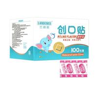 Lot de 100 bandages médicaux ronds et hémostatiques pour filles et garçons