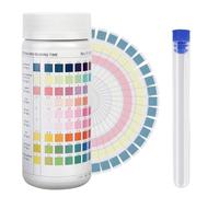 Lot de 100 bandelettes de test 9 en 1 pour aquarium, Test d'eau pour Aquarium, test de pH nitrite, nitrate, dureté totale, chlore libre, alcalinité, carbonate, eau salée précise, eau douce d'aquarium