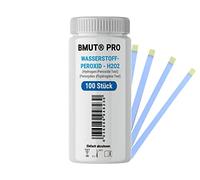 Lot de 100 bandelettes de test de peroxyde d'hydrogène, 0 à 100 ppm, test d'eau H2O2, pour mesurer la concentration