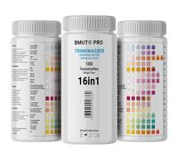 Lot de 100 bandelettes de test d'eau potable 16 en 1 pour analyse de la qualité de l'eau du robinet, dureté totale, plomb, cuivre, nitrate