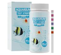 Lot de 100 bandes d'analyse de bassin pour aquarium, testeur de qualité de l'eau 6 en 1, kit de test pour aquarium, feuilles de test pour bain à remous pour piscine