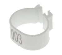 Lot de 100 bandes de cuisses de volaille en plastique de 8 mm à clipser pour l'identification des cuisses de poulet, de canard et d'oie, adaptées aux équipements agricoles, faciles à installer.,1,6 cm