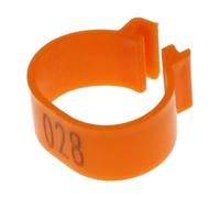 Lot de 100 bandes de cuisses de volaille en plastique de 8 mm à clipser pour l'identification des cuisses de poulet, de canard et d'oie, adaptées aux équipements agricoles, faciles à installer.,1,8 cm