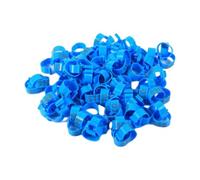 Lot de 100 bandes de cuisses de volaille en plastique vierge de 16 mm pour l'identification des cuisses de poulet, de canard et d'oie, faciles à utiliser.,Bleu,Taille unique