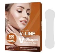 Lot de 100 bandes de levage faciales invisibles | Attiel, ultra fin, invisible, haute élasticité, étiquette de levage instantanée en V, décalcomanies secrètes de ma