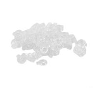 Lot de 100 bandes élastiques à granulés pour pêche à la carpe - Transparent - Compatible avec les bas de ligne et hameçons - Trois tailles (S)