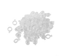 Lot de 100 bandes élastiques transparentes pour appâts à la carpe et à la ligne compatibles avec les hameçons et les bas de ligne pour une tenue efficace des appâts (M)