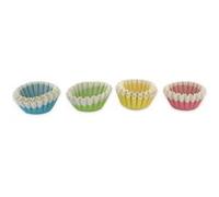 Zenker 684846 Lot de 100 barquettes alimentaires jetables, moule à gâteau papier, moule papier, barquette alimentaire, Papier, Jaune, Rose, Bleu, Vert, 2,5 cm