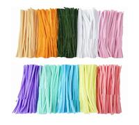 Lot de 100 bâtonnets colorés pour cure-pipes souples en chenilles - Fournitures d'art pour salle de classe