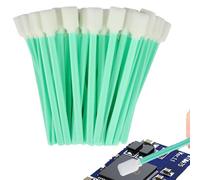 Lot de 100 bâtonnets de nettoyage, éponges de nettoyage longues stériles, en mousse, mini bâtonnets de nettoyage non pelucheux pour drainage, cuir, alcool, cotons-tiges, grande tête pour appareil
