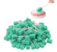 Lot de 100 bâtonnets de soin bucco-dentaire, bâtonnets rafraîchissants avec pointe en mousse pour l'hygiène bucco-dentaire, huile de tirage bucco-dentaire et cotons-tiges stériles, longs, 10,5 x 1,8