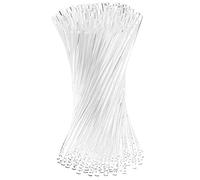Lot de 100 bâtons de sucettes en acrylique transparent réutilisables pour faire des sucettes, des gâteaux, des sucettes, des chocolats 15,2
