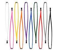 Lot de 100 Blanc Cordons Tour de Cou Breakaway Anti-étouffement Courroie de Cou - Gâchette Pivotant Plastique J Clip Tubulaire Lanyards Porte Carte Badge pour Bureau, École D'identification Lanière
