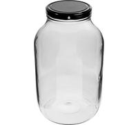 Lot de 100 bocaux en verre de 4 l avec couvercle à visser noir