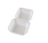 Lot de 100 boîtes à hamburger XPS Blanc 135 x 125 x 70 mm