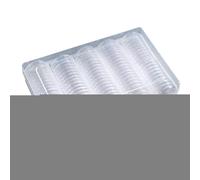 Lot de 100 boîtes de rangement pour pièces de monnaie, étuis ronds pour collection de dollars, capsules de protection assorties de 20/25/27/30 mm, 18,5 x 12 x 3,8 cm