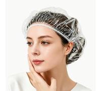 Lot de 100 bonnets de douche élastiques épais jetables pour femmes, imperméables pour la maison, les hôtels et les salons de coiffure, faciles à transporter lors de vos déplacements