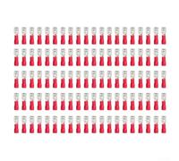 Lot de 100 bornes à sertir femelles isolées, connecteurs électriques à connexion rapide pour cosses de 2,8 mm, 4,8 mm, 6,3 mm, cosses de câble en laiton pour câblage domestique et automobile (2,8)