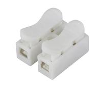 Lot de 100 bornes de câblage blanches à ressort pour éclairage électrique et automobile