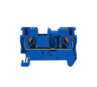 Lot de 100 borniers à ressort for rail DIN, 7 couleurs, PT-2.5, connecteurs électriques à insertion, conducteur de câblage PT2.5(Blue)