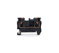 Lot de 100 borniers à ressort for rail DIN, 7 couleurs, PT-2.5, connecteurs électriques à insertion, conducteur de câblage PT2.5(Black)