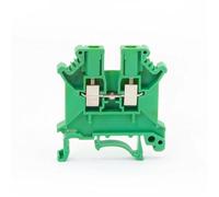 Lot de 100 borniers de raccordement universels for rail DIN UK-3N, connexion à vis, connecteur de bornier de câblage électrique UK3N(Green)
