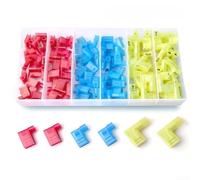 Lot de 100 borniers femelles en forme de drapeau avec design à angle droit pour une insertion facile du bouton poussoir et une connexion stable dans les applications industrielles
