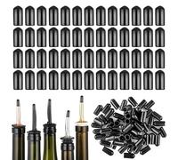 Lot de 100 bouchons à bec verseur en silicone pour bouteille de liqueur, bouteille d'huile, distributeur de boissons, bec verseur pour condiment, sirop, vin, bière, jus