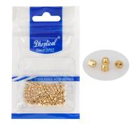 Lot de 100 bouchons à vis hexagonaux en métal pour lunettes - Couleur dorée compatible avec les lunettes sans monture et certaines lunettes de soleil, accessoires de réparation durables