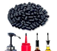 Lot de 100 bouchons de bec verseur pour bouteille de liqueur d'huile d'olive Noir