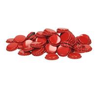 Lot de 100 bouchons de couronne - 29 mm - Rouge - Mousse -
