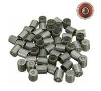 Lot de 100 bouchons de valve Tpms en plastique gris avec joint interne en caoutchouc pour voitures, camions, vélos, motos - Convient à la plupart des systèmes de pression des pneus