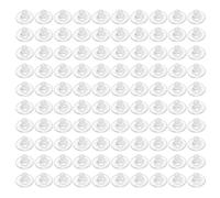 Lot de 100 bouchons d'oreille en caoutchouc transparent pour les amateurs de bijoux bloquant le bruit