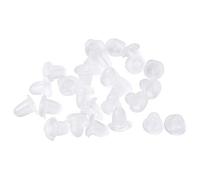 Lot de 100 bouchons d'oreilles transparents en plastique souple réutilisable 5 x 5 mm
