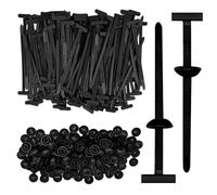 Lot de 100 boucles d'attache de câble universelles en nylon très résistantes (avec épingle et bouton), résistantes aux UV pour réparation quotidienne de voiture