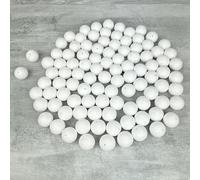 Lot de 100 Boules de 2,5 cm en ouate de Cellulose, Billes Blanches en Coton compressé de 25mm avec Trou