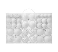 Lot de 100 boules de Noël blanches - Décoration de sapin de Noël - Pour maison, dîner, école, centre commercial, mariage, réunion de famille