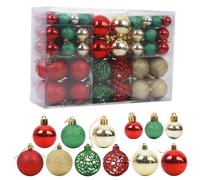 Lot de 100 boules de Noël sans éclats - Décoration de sapin de Noël - Décoration à suspendre - Colorées