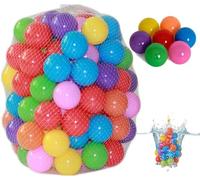 Lot de 100 boules en plastique multicolores pour piscine 5,5 cm sept couleurs