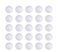 Lot de 100 boules en polystyrène solides pour travaux manuels, arrangement floral et décoration de gâteaux, boules en mousse PS pour la fabrication d'arbres et le modélisme, 20 mm-30 mm (3 cm)