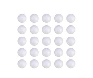 Lot de 100 boules en polystyrène solides pour travaux manuels, arrangement floral et décoration de gâteaux, boules en mousse PS pour la fabrication d'arbres et le modélisme, 20 mm-30 mm (2 cm)