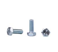 Lot de 100 boulons hexagonaux DIN 933 en acier zingué M6 x 16 mm 8,8 Grade Vis à tête hexagonale Filetage complet Boulon taraud (100 M6 x 16 mm)