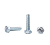 Lot de 100 boulons hexagonaux DIN 933 en acier zingué M6 x 25 mm 8,8 Grade Vis à tête hexagonale Filetage complet Boulon taraud (100 M6 x 25 mm)