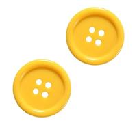 Lot de 100 boutons à coudre ronds en plastique Jaune 2 cm 4 trous 32 L Idéal pour vêtements, couture, pantalons, chemisiers, robes, travaux manuels, projets artistiques de remplacement