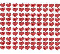 Lot de 100 boutons en bois à 2 trous en forme de cœur rouge pour vêtements, couture, accessoire de décoration, jolis et tendance