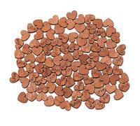 Lot de 100 boutons en bois en forme de cœur pour décoration de table de mariage